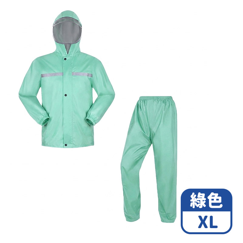 【咪咪購物】VID 兩件式雨衣 成人雨衣 莫蘭迪綠｜XL｜適用150-160cm, 莫蘭迪綠｜XL｜適用150-160cm, large