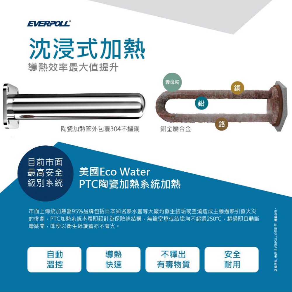 【麗水生活】EVERPOLL愛科濾淨EP168廚下型雙溫無壓飲水機+DCP3000原廠公司貨EVERPOLL, , large