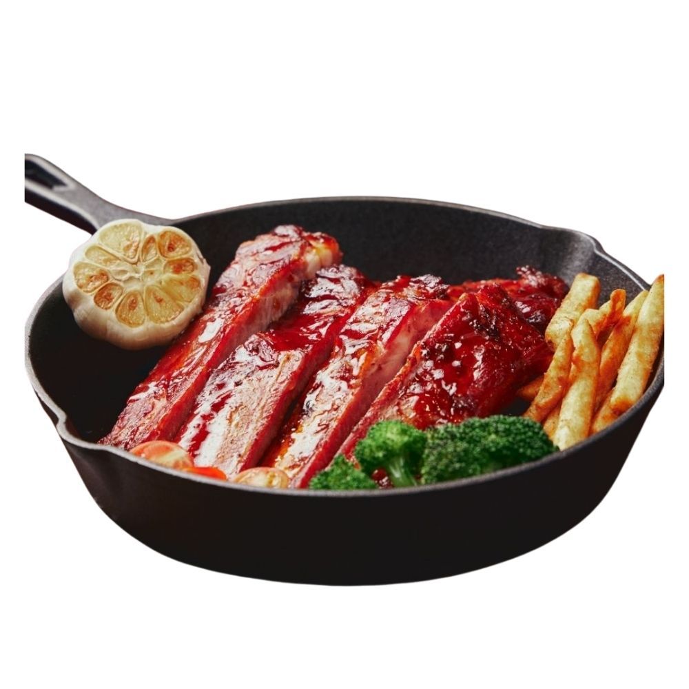 【全國麗園】醬燒蜜汁肋排600g 鹹甜蜜汁 豬肋排 中秋節 烤肉食材 烤肋排 熟食 即食料理 調理包 冷凍料理包, , large