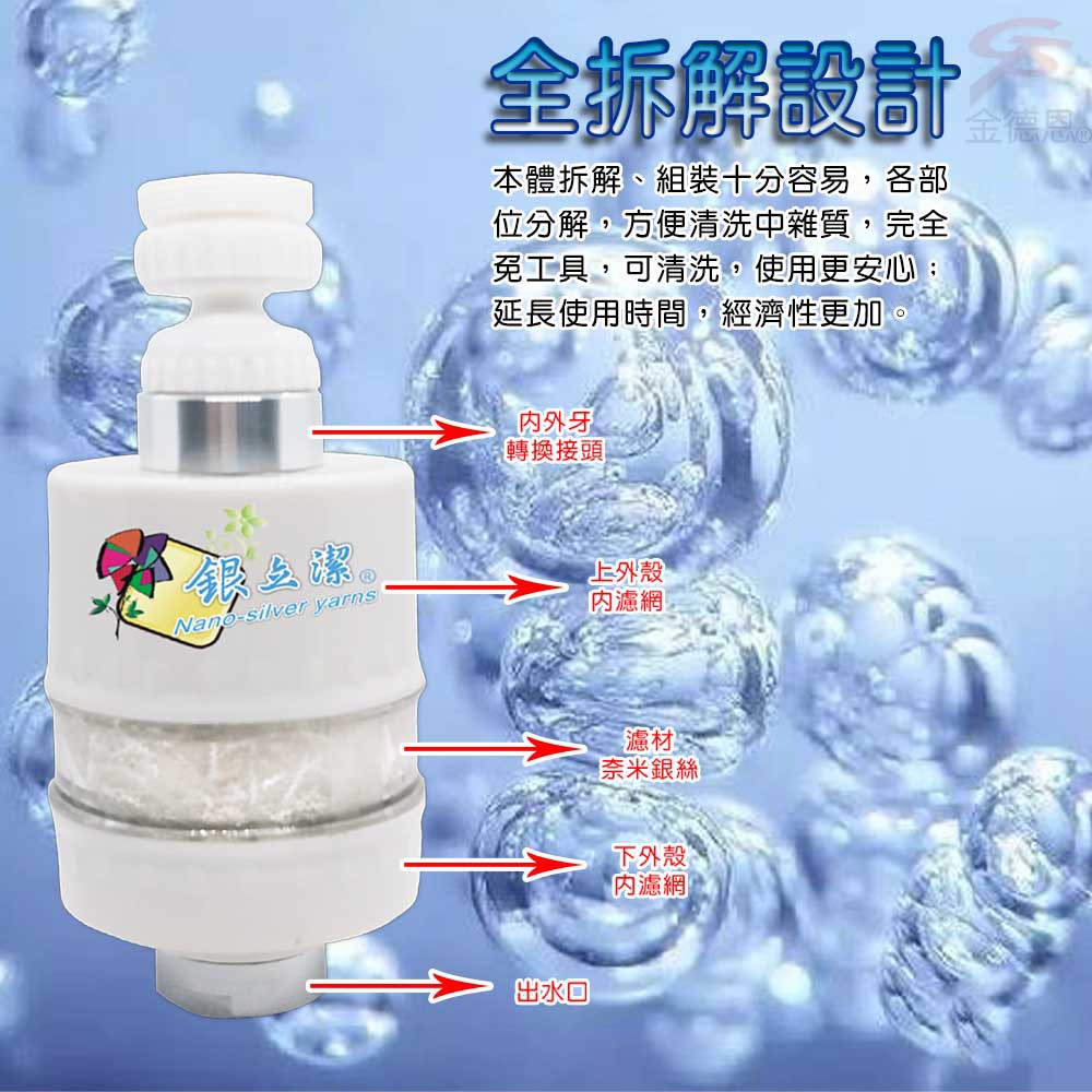 GS MALL 台灣製造 銀離子除臭除氯廚房潔水器 銀離子潔水器 除氯潔水器 除臭潔水器 潔水器 廚房潔水器, , large
