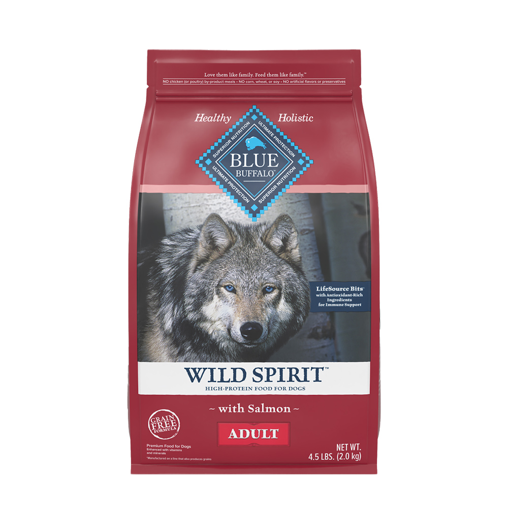 【Blue Buffalo藍摯】原野精靈 鮭魚無穀配方4.5磅 成犬飼料 狗乾糧(狗糧/狗飼料/犬糧), , large