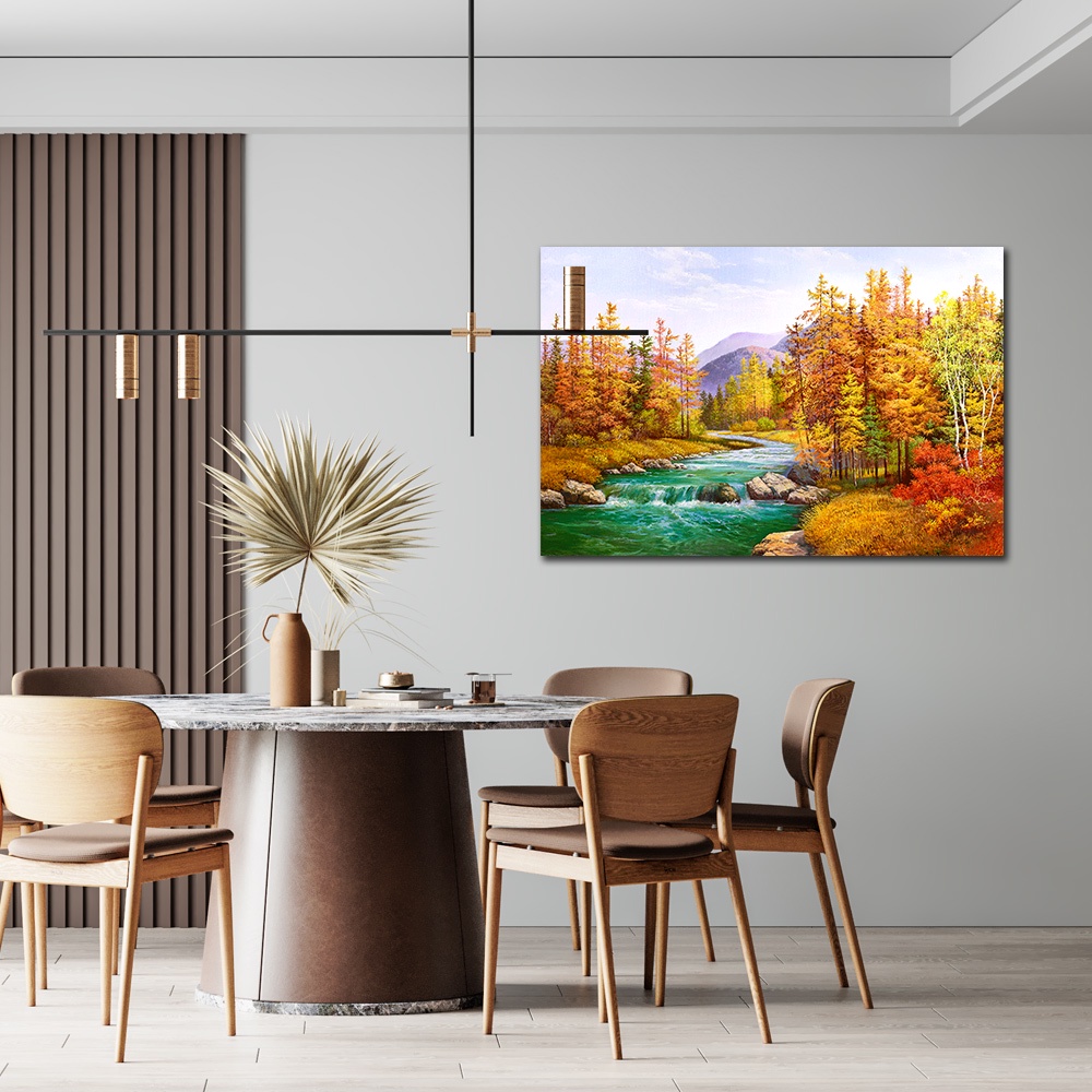 【御畫房】富金風溪流 國家一級畫師手繪油畫60&times;90cm(VF-10), , large