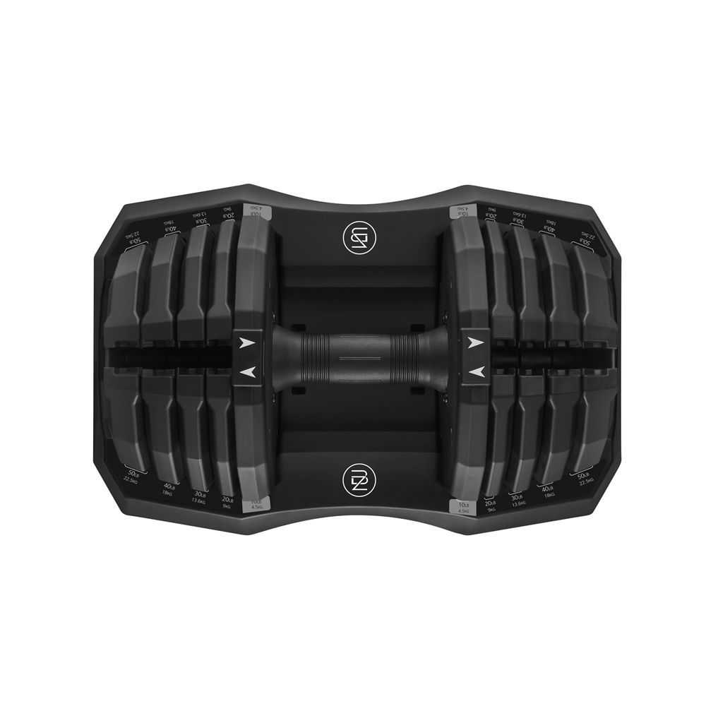 【BYZOOM FITNESS】Classic Series 22.6kg (50LB) 5段重量 可調式啞鈴(黑), , large