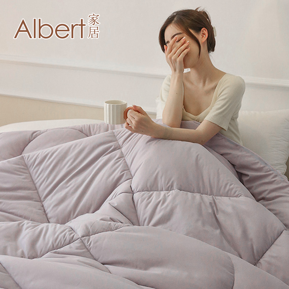 Albert家居《灰色》台灣製 石墨烯遠紅外線可水洗冬被  180&times;210cm (抑菌被 暖被 石墨烯被), , large
