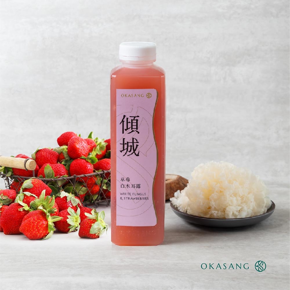 OKASANG  Strawberry limited healthy set｜1000ml*4( White fungus & Strawberries*4), , large