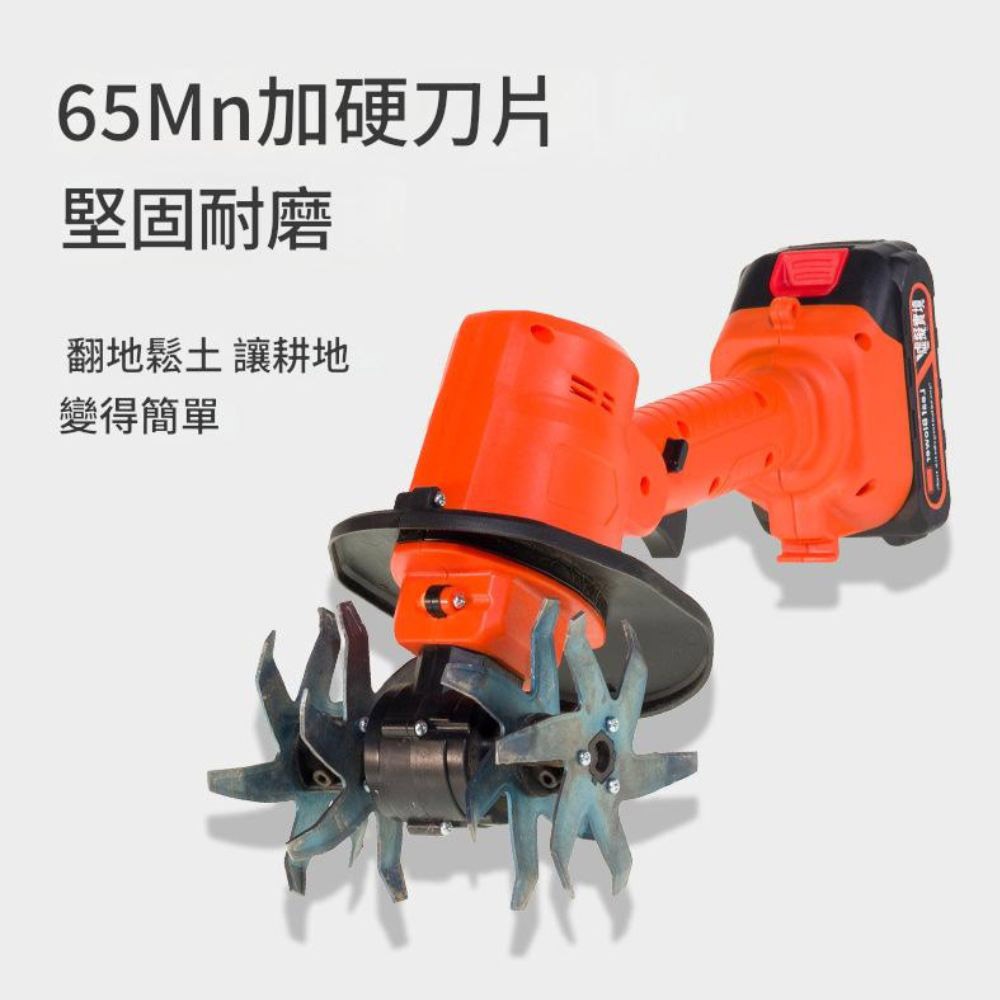 New multi-functional lithium-ion electric tiller with 5 batteries, one battery and one charger, , large