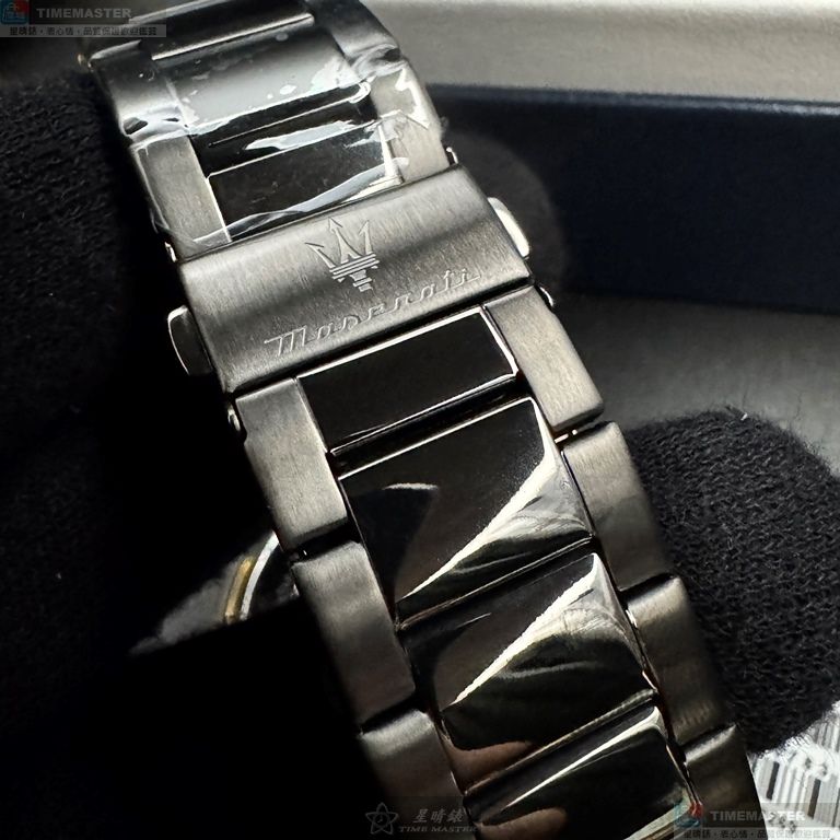 [星晴錶業]MASERATI手錶,44mm,R8823140015寶藍色雙面機械鏤空錶面槍灰色錶殼槍灰色精鋼錶帶款, , large