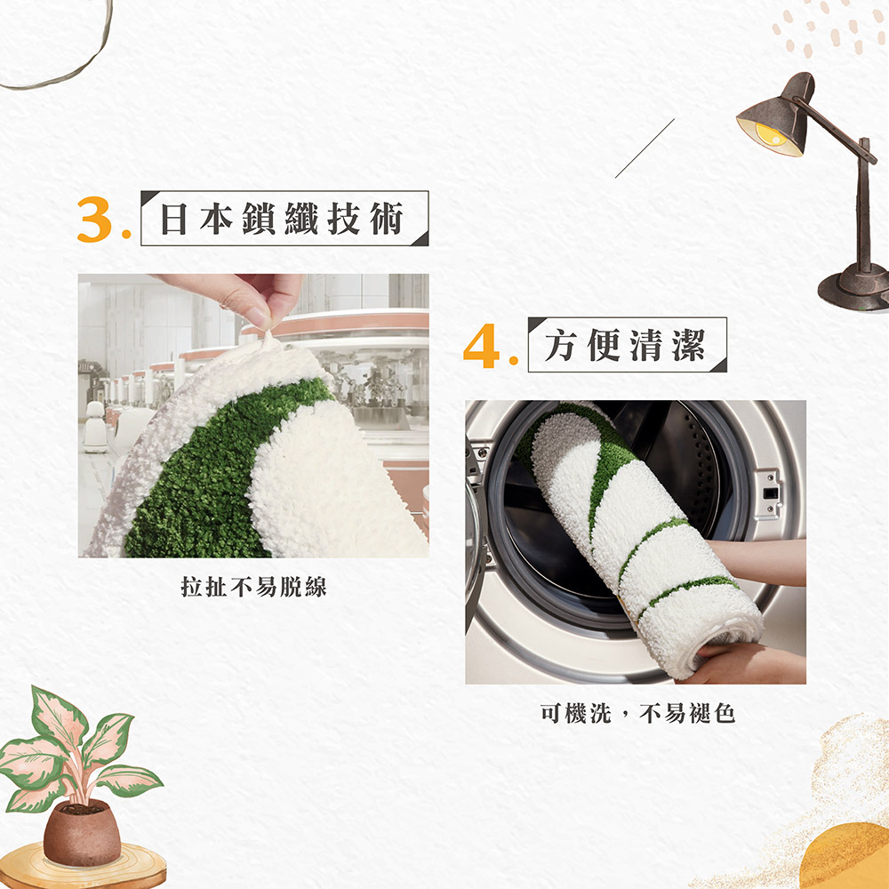 【Hampton 漢汀堡】加密絨毛地墊-灰底雛菊, , large