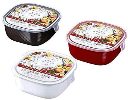 Square bowl-shaped food storage container, , large