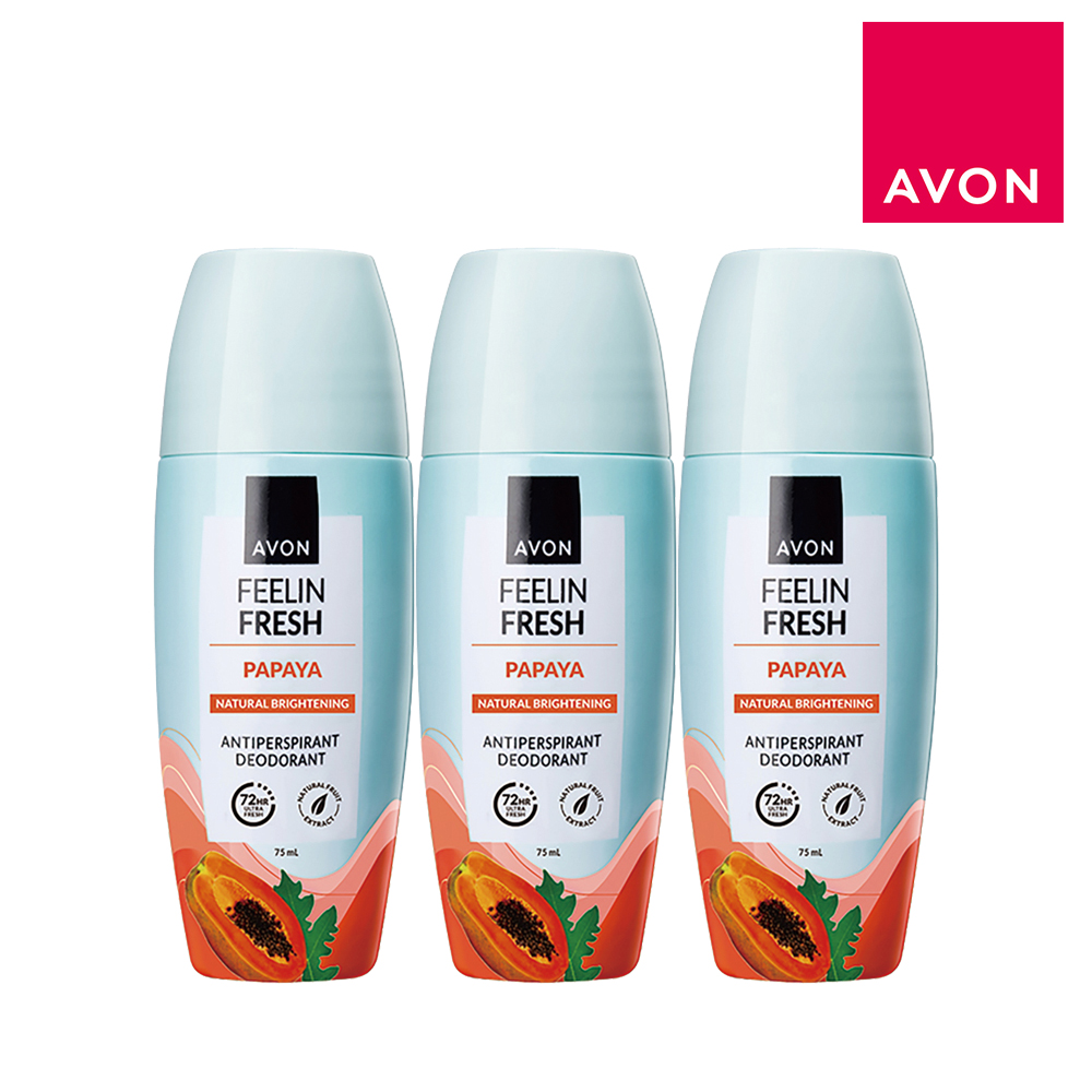 [AVON雅芳]勻白嫩膚制汗體香劑75ml(3入組), , large