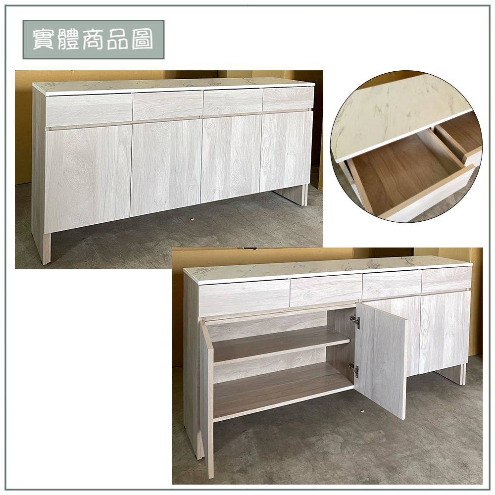 【唯熙傢俱】歐森淺灰雙色5.3尺餐櫃, , large