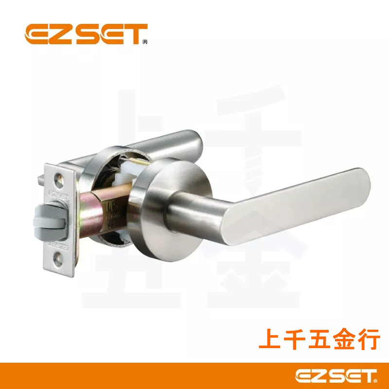 水平鎖【EZSET 東隆】門鎖 水平鎖 磨砂銀色 JB10S82 日規水平鎖 通道鎖 專利靜音 不分左右, , large