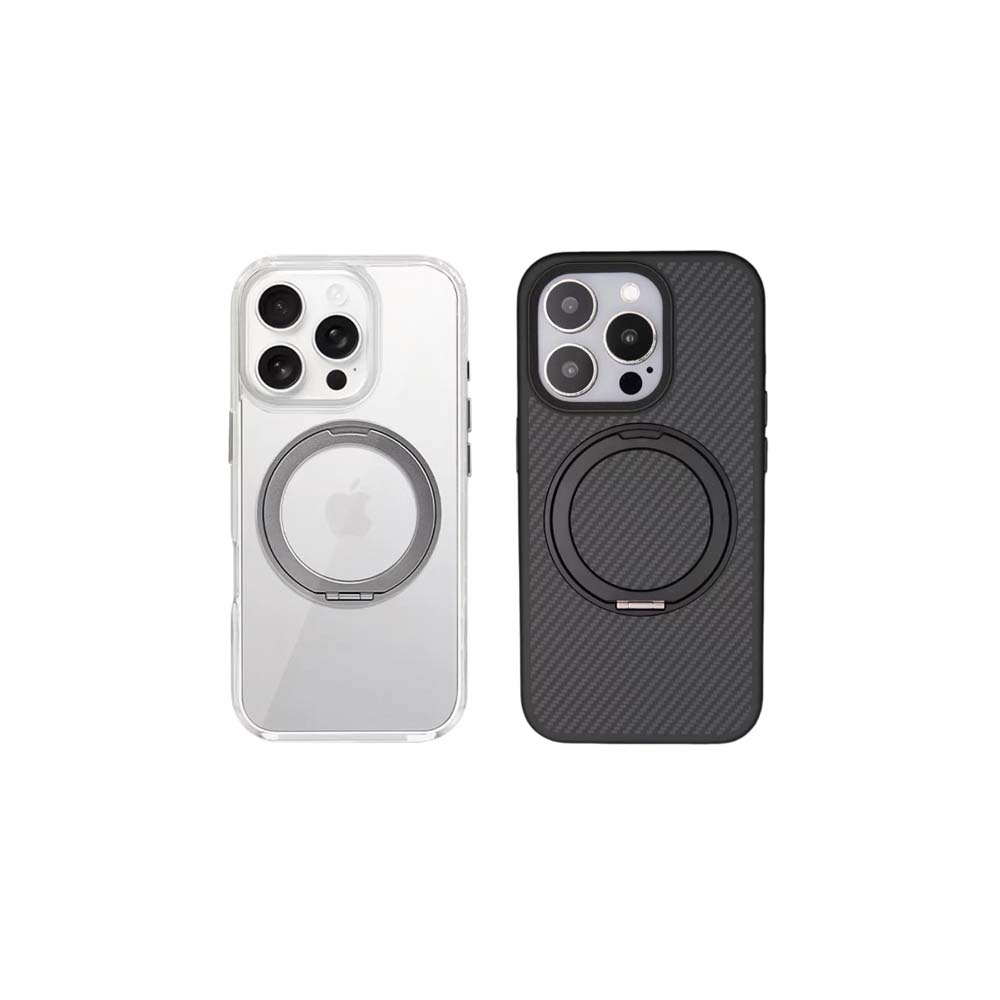 【山水之寶】iPhone 17/17Pro/17ProMax手機殼 防摔殼 幻影360度解壓旋轉支架磁吸防摔殼, , large