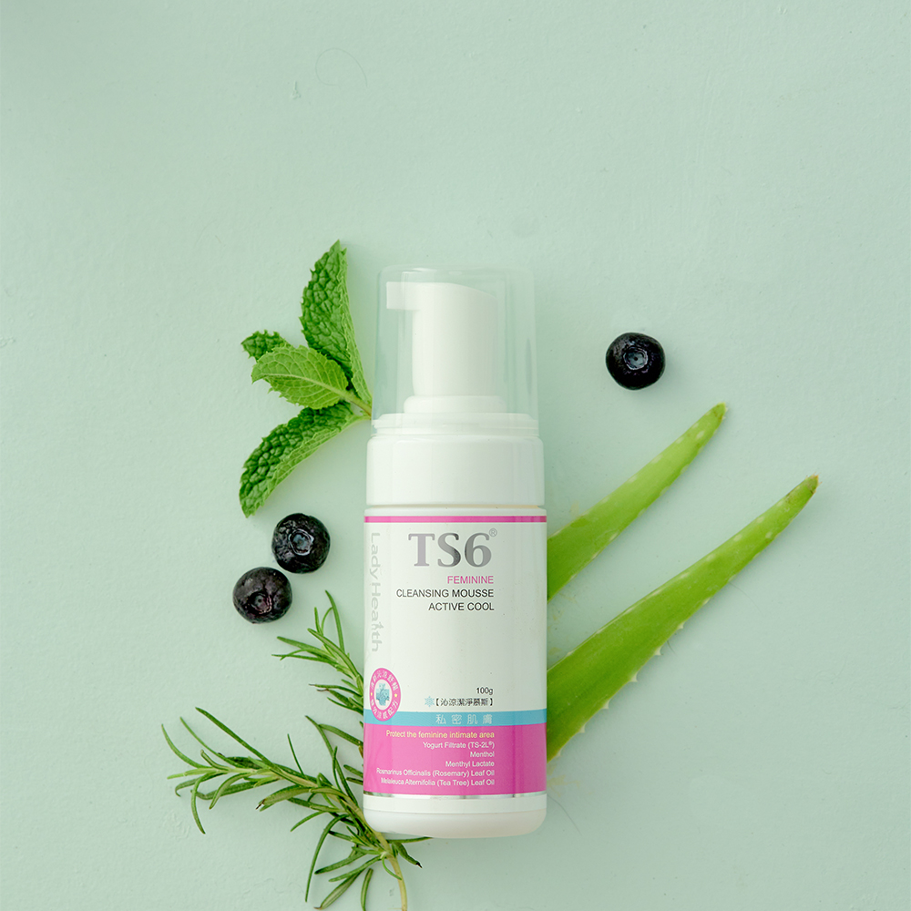[TS6] 沁涼潔淨慕斯100g X3(私密清潔 專利益菌 涼感), , large