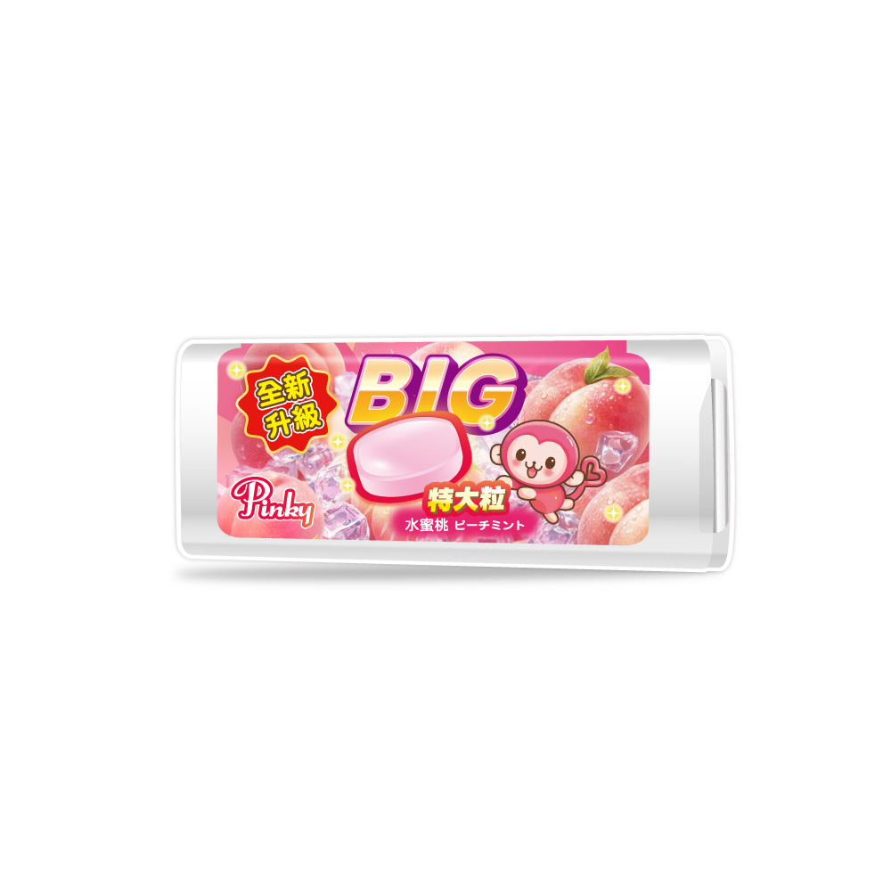 【五洲生醫】Pinky大錠薄荷糖(水蜜桃) - (12入/盒), , large