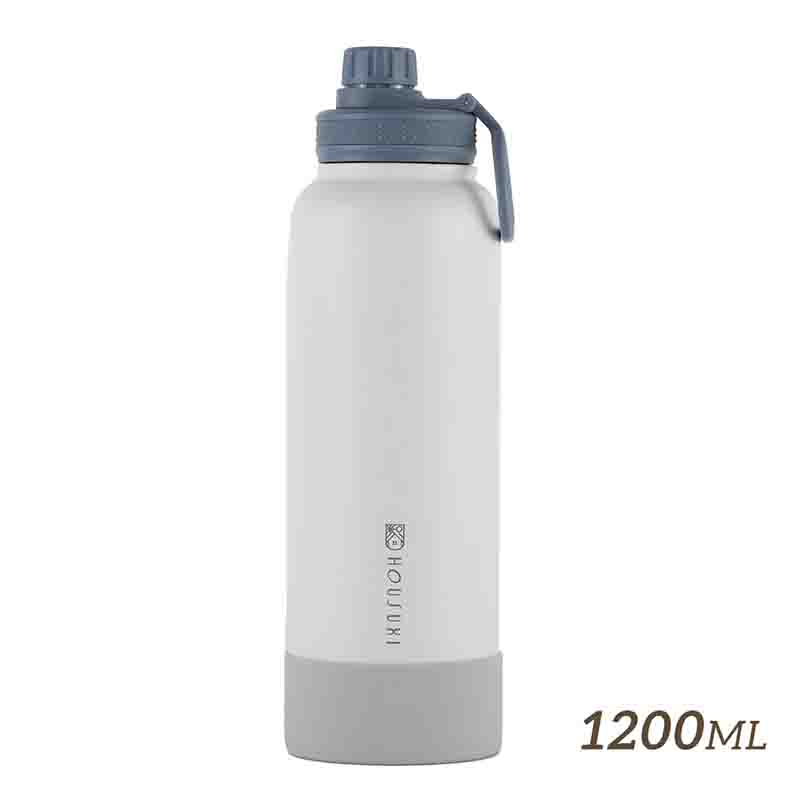 STAINLESS STEEL WATER BOTTLE, 雪白, large