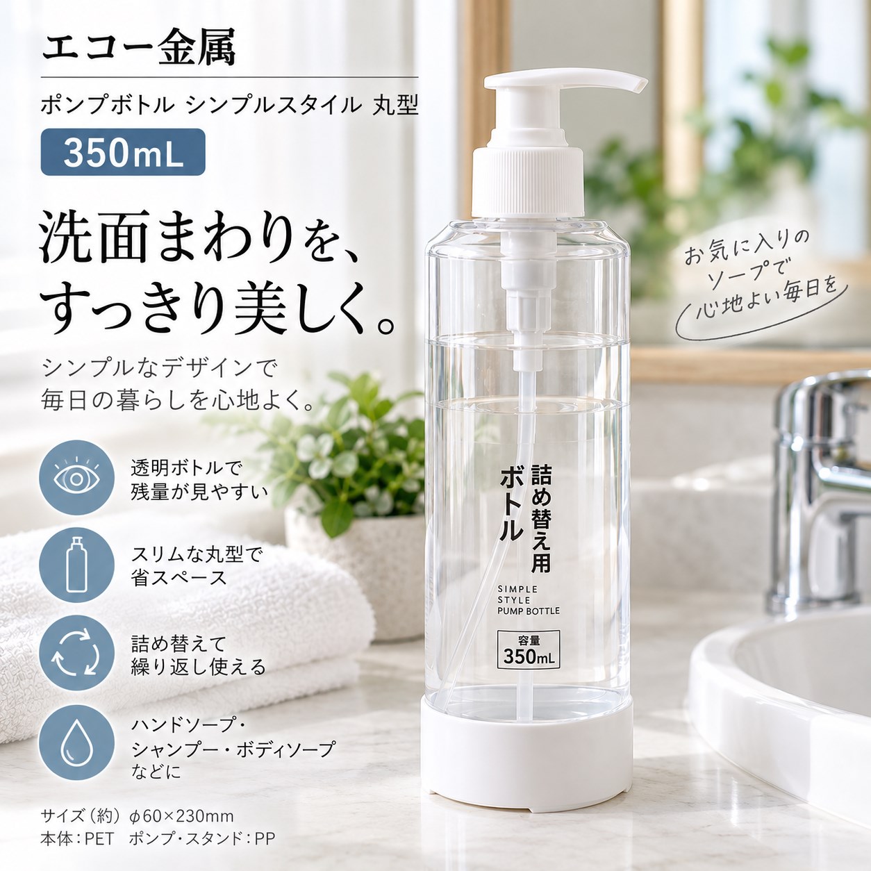 【HIYASU日安工坊】水乳按壓瓶350ML, , large