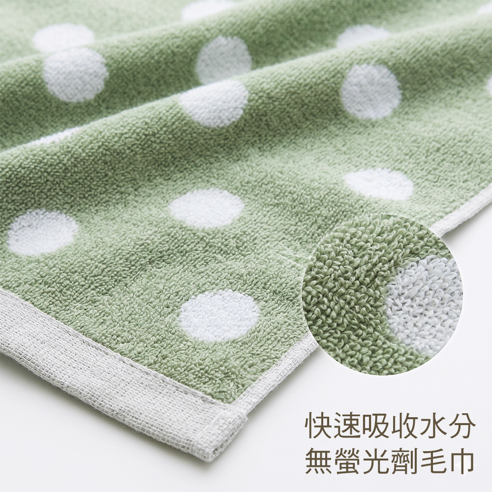 【BVD】6入組-MIT圓點無螢光劑自然棉撚毛巾增厚 純棉 吸水 台灣製(74ｘ33cm)(B05004), , large