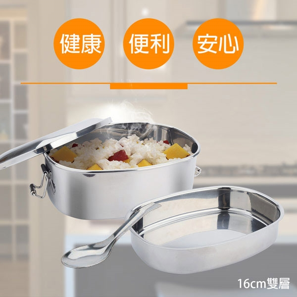 PERFECT 理想牌 極緻316不鏽鋼方形雙層便當盒 16cm高-Leidea樂德兒, , large