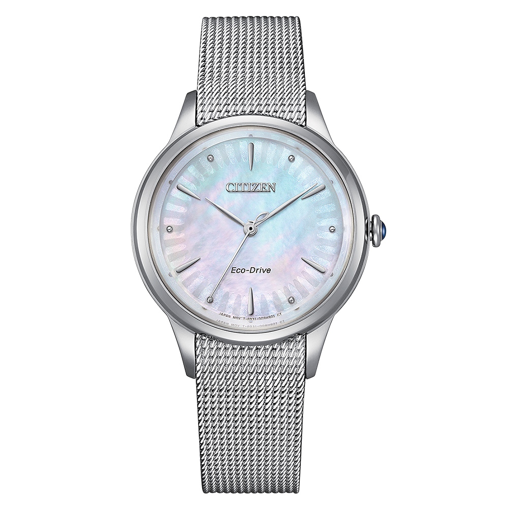 CITIZEN 星辰 L系列 非洲菊光動能米蘭帶女錶 EM1150-86D, , large