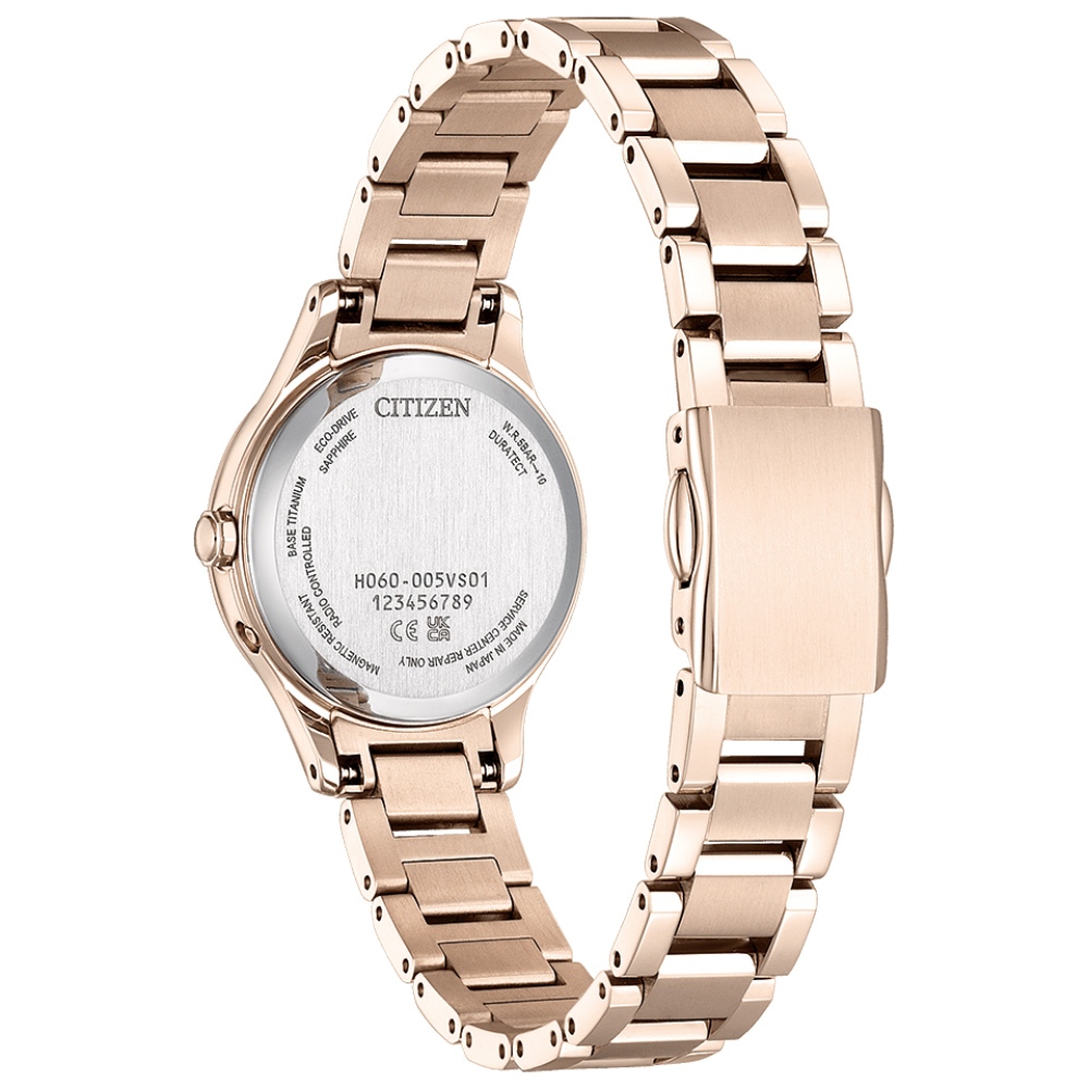 CITIZEN 星辰 XC 輕奢光限量款 晨光 光動能鈦金屬電波女錶 ES9497-61X, , large