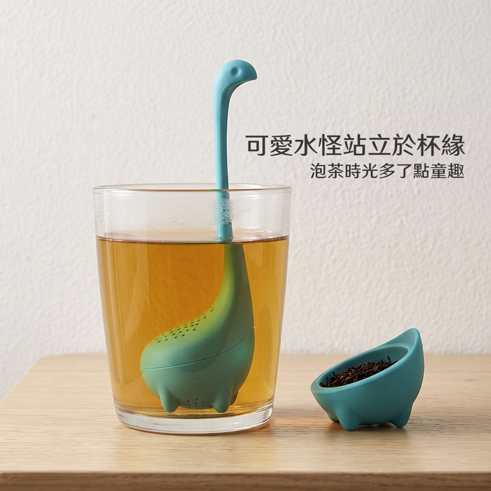 【上手家居】水怪造型矽膠茶漏(茶具/泡茶器/茶葉濾網/濾茶器/泡茶/茶葉過濾器/茶濾), , large