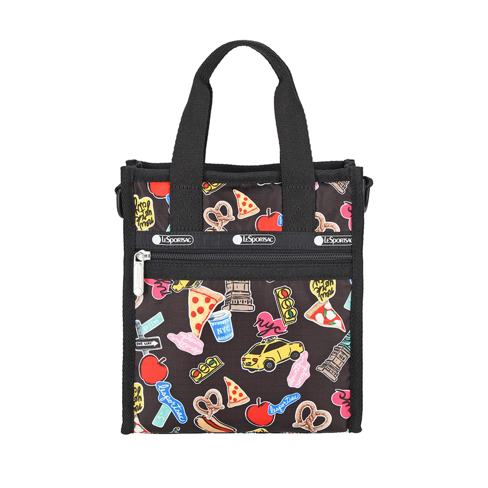 Lesportsac Mini N/S Tote 迷你方型托特包 通勤隨身包 肩背手提袋 手機包 送禮 禮物 女包(紐約城市) L262-3714P-HG79, , large