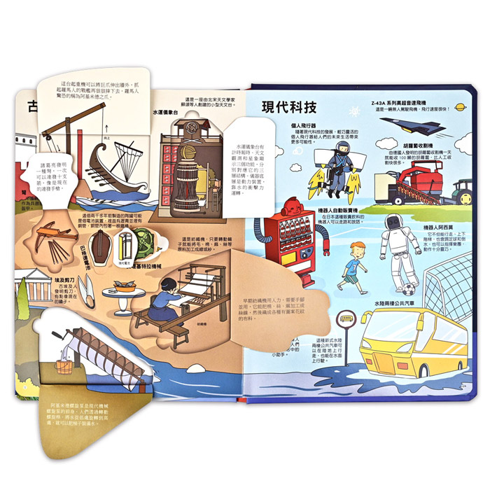 [風車圖書] 趣味科學知識翻翻書-揭秘機械, , large