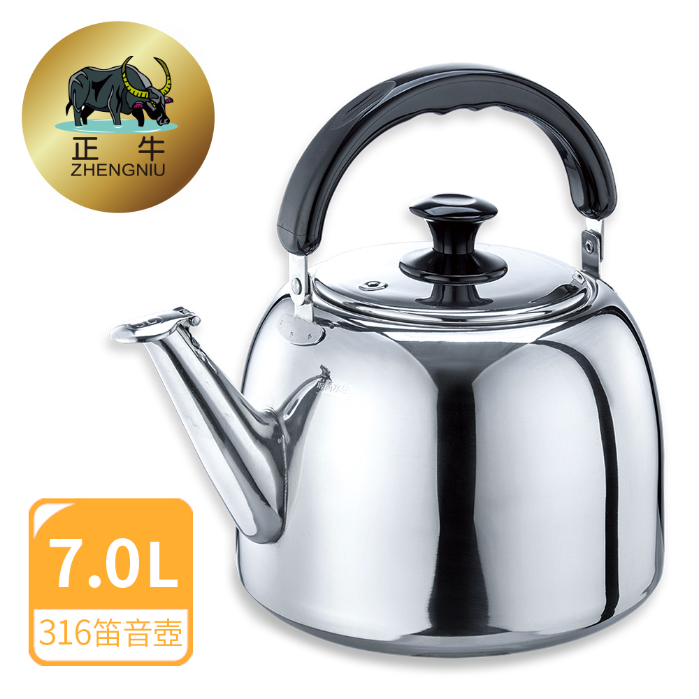正牛布萊斯316不鏽鋼笛音壺7L, , large