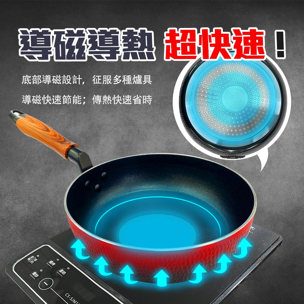 PERFECT 理想牌 晶品不沾深型平底鍋平煎鍋IH無蓋 22cm-Leidea樂德兒, , large