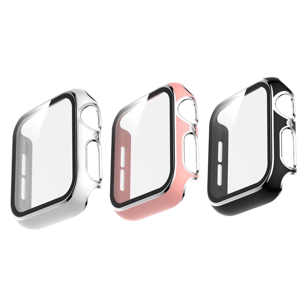 【山水之寶】Apple Watch 7/8/9 41mm保護殼 玻璃膜+保護框 雙色電鍍手錶防撞殼, , large