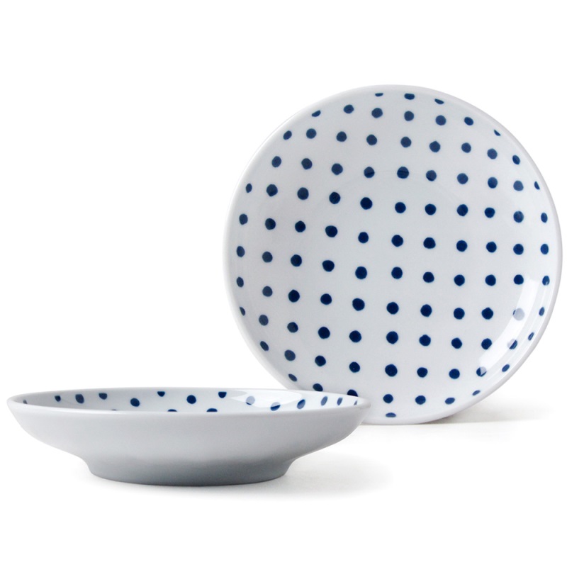 [豐名日本餐具] 6.0"輕量盤 藍水玉 有田燒 / C06PL0-480-BB, , large