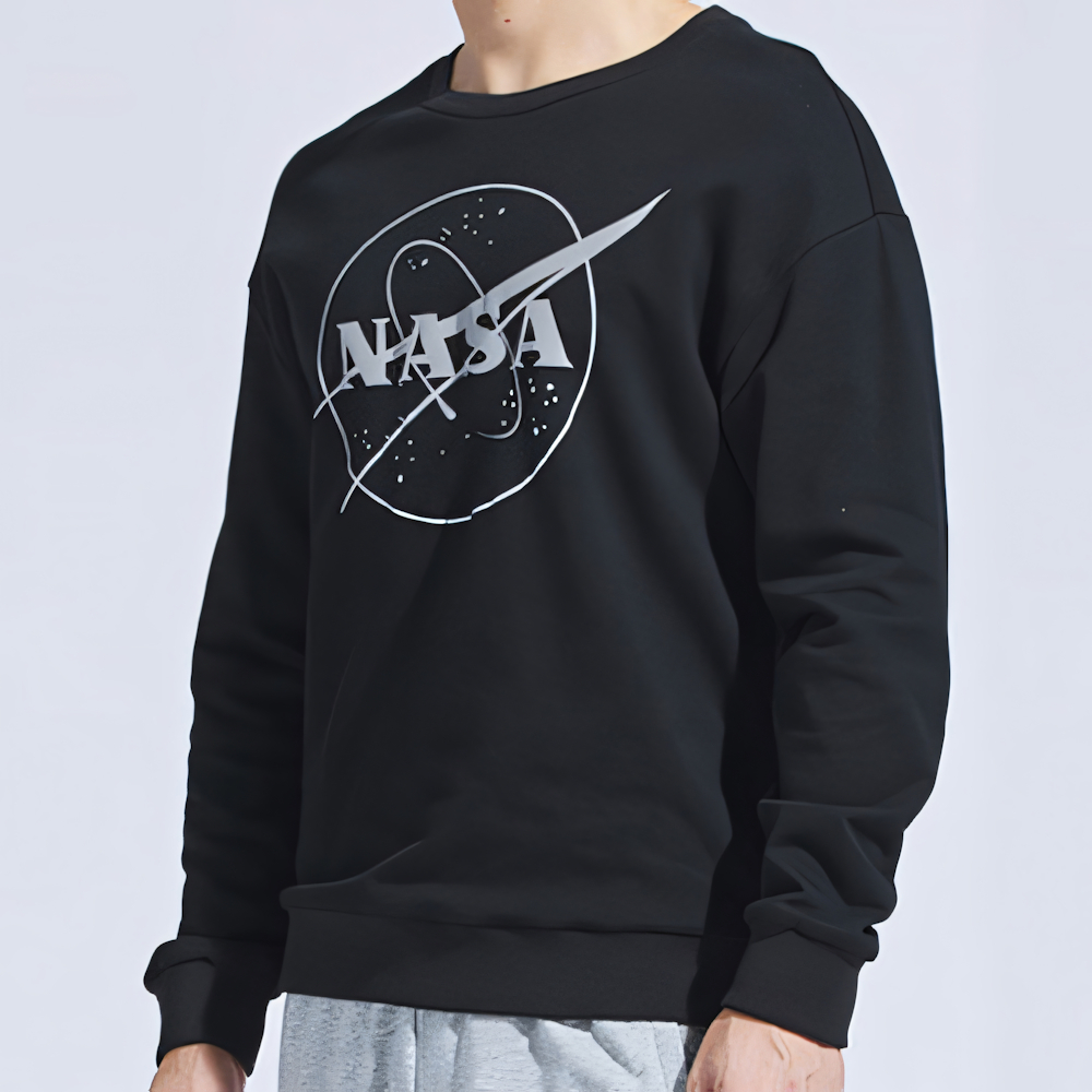 TECTOPxNASA 圓領長袖大學T恤AHB612721(原版授權 經典設計 百搭好穿), , large