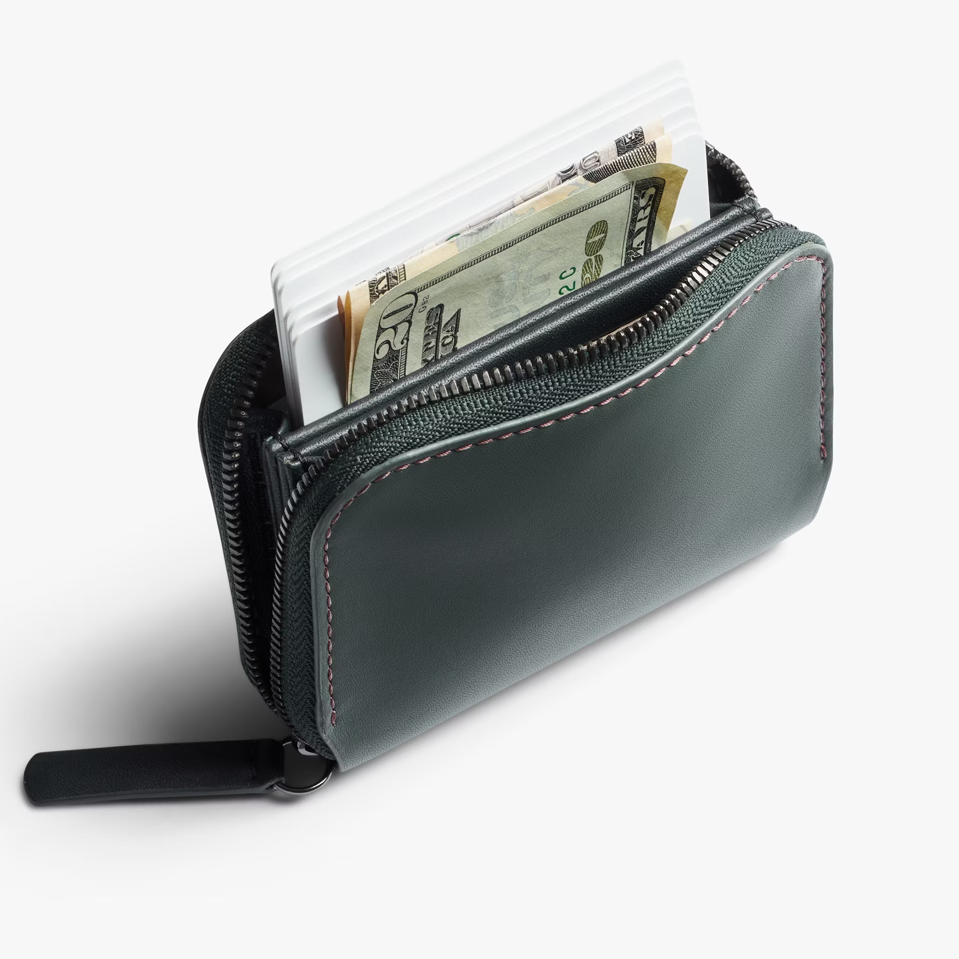 Bellroy Folio Mini 小錢包 卡片收納包 拉鍊包 零錢包 優質皮革(森沼綠）-WFMA, , large