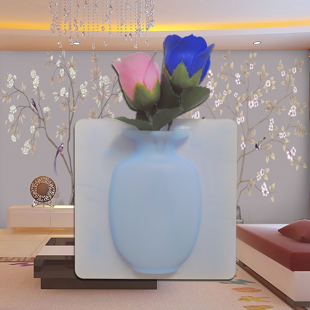 GS MALL 魔術矽膠花瓶 貼式花瓶 花瓶 創意花瓶 壁貼式花瓶 盆栽花瓶 花器 魔術花瓶 矽膠花瓶 壁貼式 創意花瓶, , large