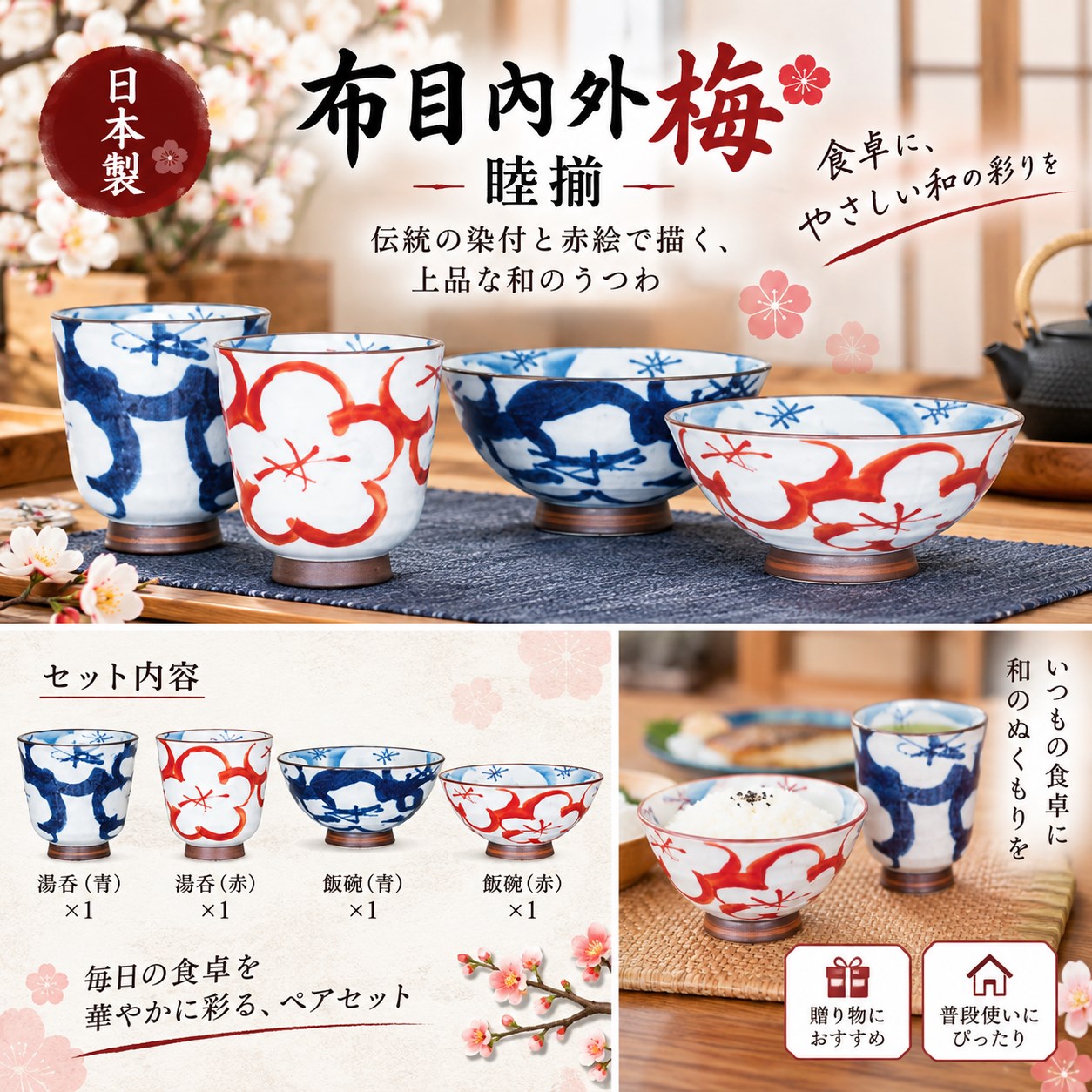 【HIYASU日安工坊】布目內外梅　睦揃, , large