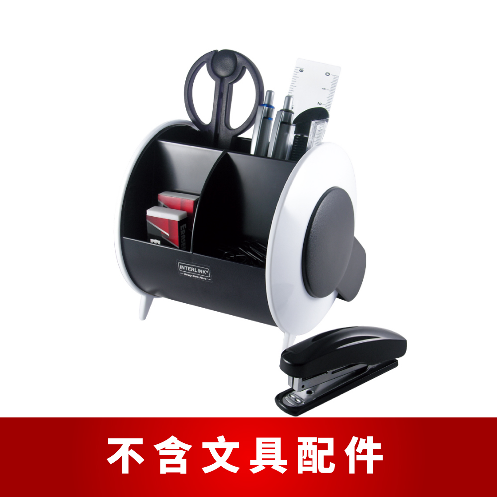 【O-Life】90 degree rotating storage box - black and white, , large