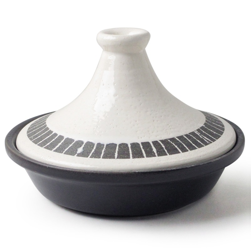 [豐名日本餐具] 七號黑鍋 白蓋棕十草 / C07PT0-33, , large