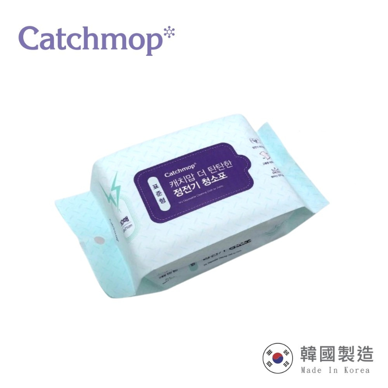 【THE LOEL】Catchmop Floor Cleaning Electrostatic Dust Removal Wipes x1 (30 sheets/pack) / 30 x 21cm / Korean Innovative Electrostatic Adsorption Technology, , large