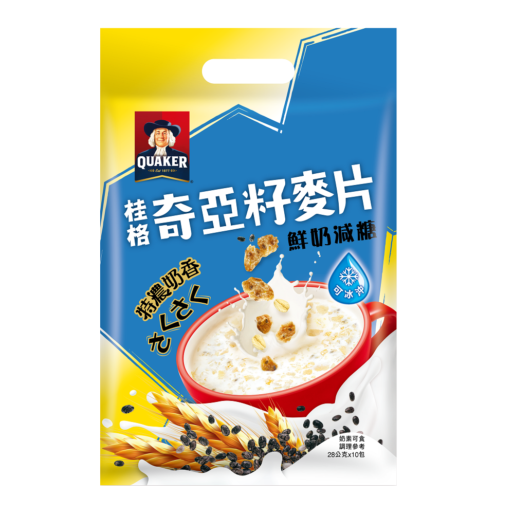 Quaker Chia Seed Cereal-milk less sugar, , large