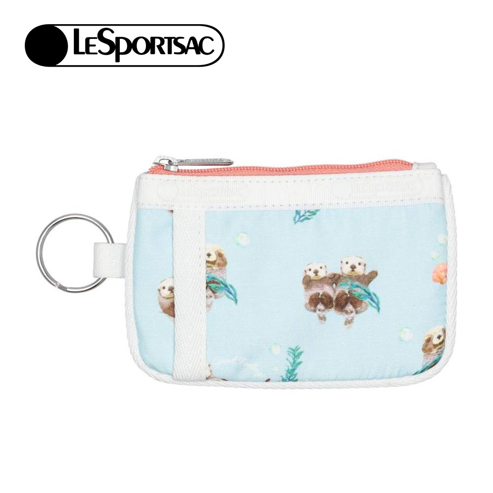 Lesportsac Key Card Holder 卡夾 零錢袋 鑰匙包 卡片零錢包 送禮 禮物 推薦 女包(海洋風格水獺), , large