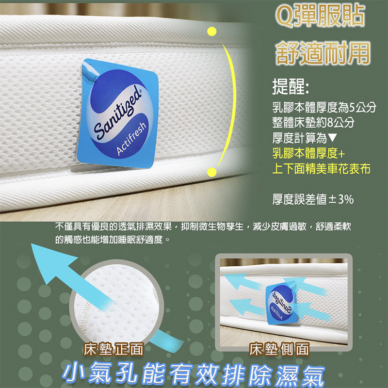 ［熊棉］斯里蘭卡乳膠床墊｜5尺｜天然乳膠 無毒 折疊床 偏軟款 慢回彈 好收納 車宿 露營 租屋, , large